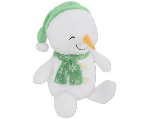 Peluche bonhomme de neige avec bonnet et écharpe