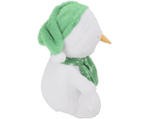 Bonhomme de neige en peluche avec bonnet et écharpe