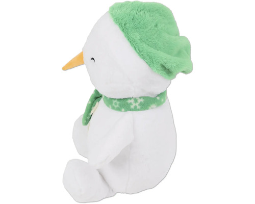 Bonhomme de neige en peluche avec bonnet et écharpe
