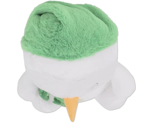 Figurine en peluche avec bonnet pointu et nez de carotte
