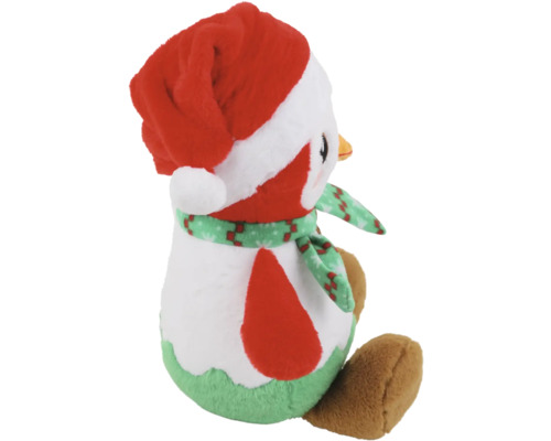Peluche pingouin avec bonnet de Noël et écharpe