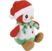 Peluche pingouin avec bonnet de Noël et écharpe