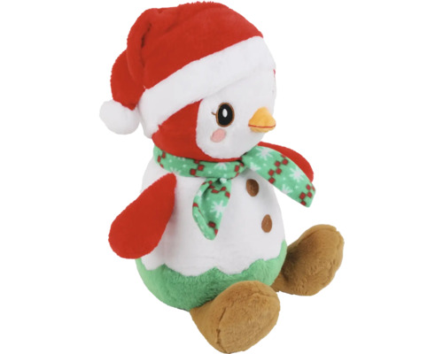 Peluche pingouin avec bonnet de Noël et écharpe