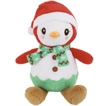 Peluche pingouin avec bonnet de Noël et écharpe