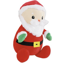 Peluche Père Noël avec bonnet et costume rouges