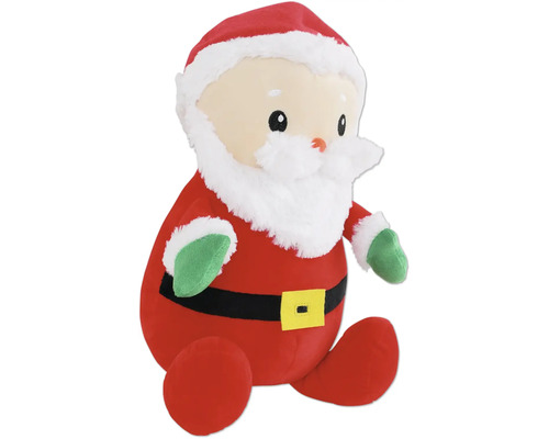Peluche Père Noël avec bonnet et costume rouges