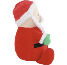 Figurine Père Noël en peluche de profil