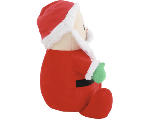 Figurine Père Noël en peluche de profil