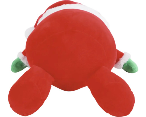 Peluche Père Noël rouge vue de derrière