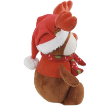 Peluche renne avec bonnet de Noël et écharpe