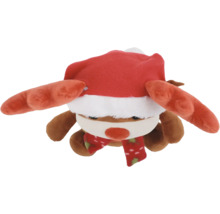 Peluche renne avec bonnet de Noël et écharpe