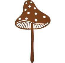 Dekorativer Pilz aus Metall für den Garten