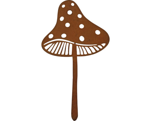 Dekorativer Pilz aus Metall für den Garten