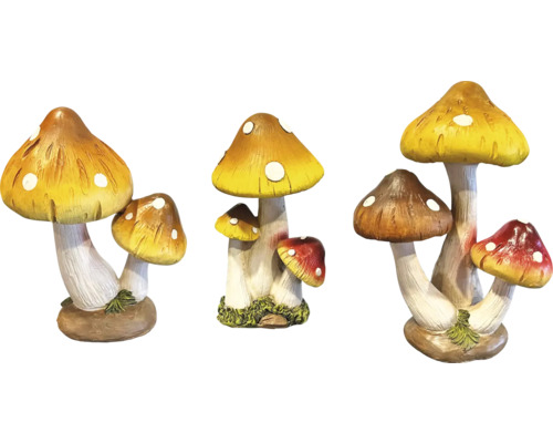 Figurines décoratives de champignons pour le jardin, en résine synthétique