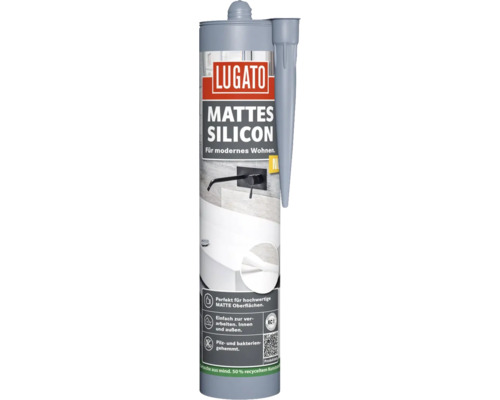 Lugato Mattes Silikon für moderne Wohnbereiche in einer Kartusche.