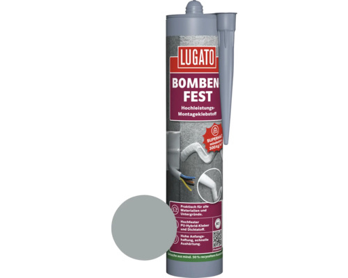 Matériau de collage et d'étanchéité Lugato « Inébranlable » gris de 480 g Matériau de collage et d'étanchéité Lugato « Inébranlable » gris de 480 g