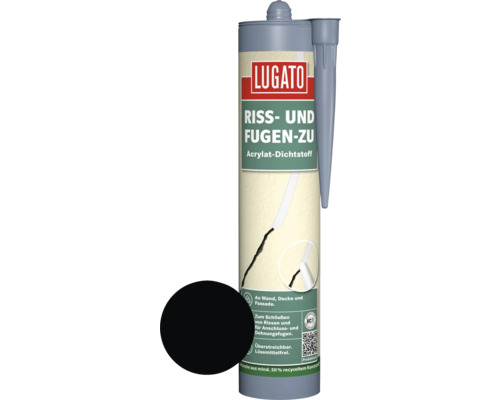 Lugato Acryl Dichtstoff Riss- und Fugen zu schwarz 310 ml