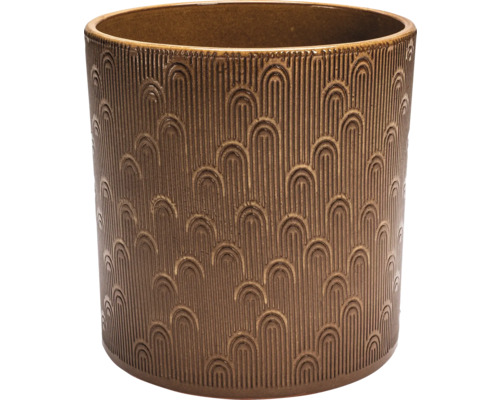 Cache-pot Ø 21 H 19 cm brun