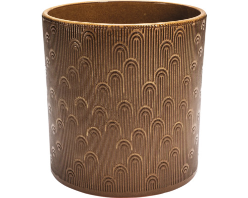 Cache-pot Ø 21 H 19 cm brun foncé
