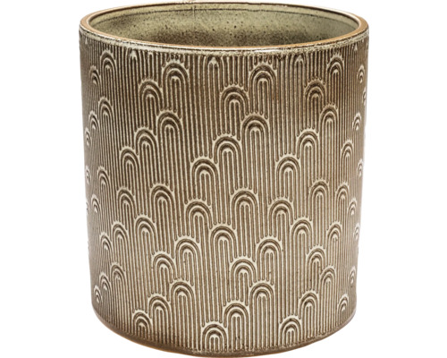 Cache-pot Ø 21 H 19 cm beige