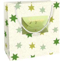 Sac cadeau avec motif étoiles et inscription surprise