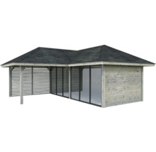 Pavillon de jardin avec toit et parois latérales