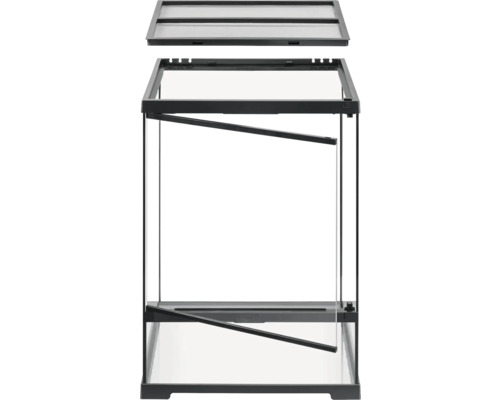 EXO TERRA Terrarium EX - Pro Terrarium™ Small Tall 45 cm x 45 cm x 60 cm ohne Dekoration, Bodengrund und Technik Terrarium mit Glas und Belüftungssystem