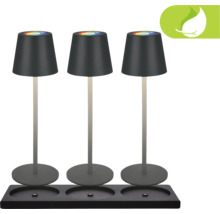 Drei LED Tischleuchten mit Ladestation