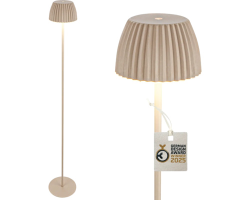 Stehlampe mit Lampenschirm und German Design Award Winner 2025 Auszeichnung