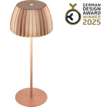 Stehlampe mit Lampenschirm und German Design Award Gewinner 2025 Siegel