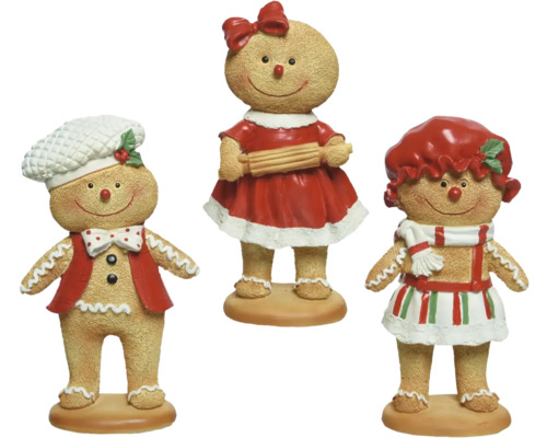 Trois figurines en pain d''épices comme décoration de Noël
