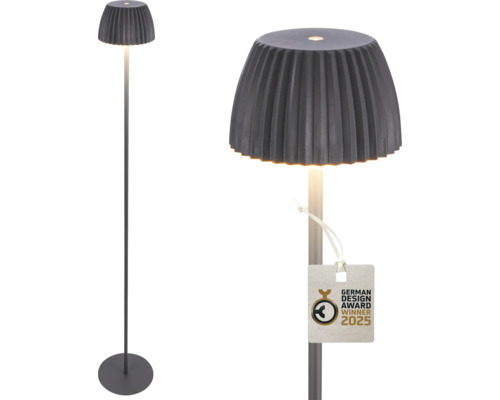 Stehleuchte mit Lampenschirm und Fuss