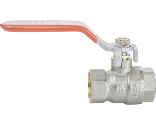 Robinet à boisseau sphérique Veporit de 1/2" filetage intérieur x filetage intérieur Robinet d''arrêt en laiton avec levier, taille de raccordement 1/2 pouce