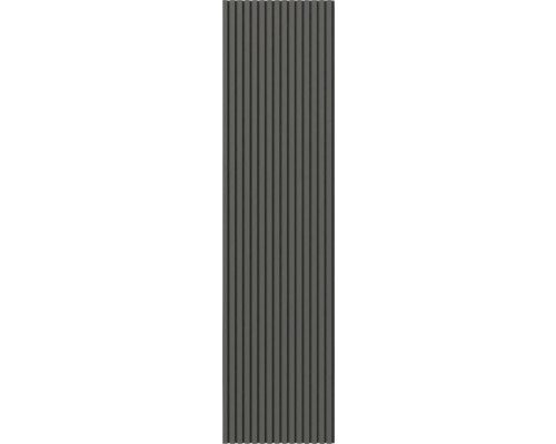 Panneau acoustique Fjordwall Linoleum ardoise 2400 x 600 x 20 mm Panneau avec structure à rainures