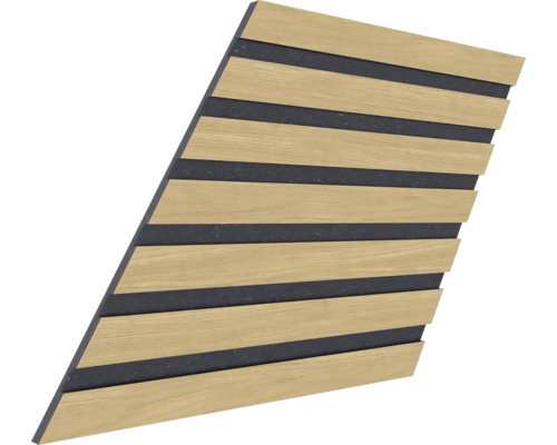 Panneau en bois avec accents sombres pour décoration murale