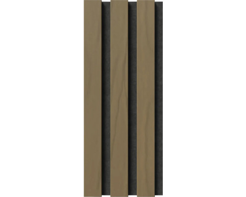 Échantillon de panneau acoustique Fjordwall LUX noyer 300 x 150 mm