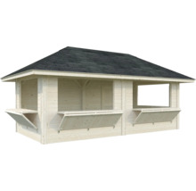 Bar de jardin en bois avec toit