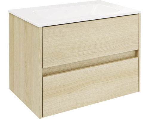 Waschtischunterschrank mit zwei Schubladen und Waschbecken