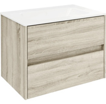 Waschbeckenunterschrank mit zwei Schubladen und Holzoptik
