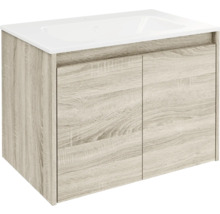 Waschtischunterschrank mit zwei Türen und Aufsatzwaschbecken