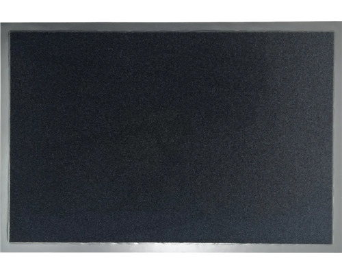 Paillasson anti-salissures Carrra Next noir 80x120 cm Tapis de sol avec bordure métallique