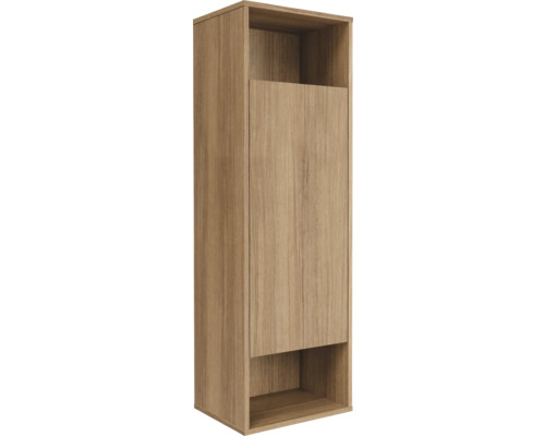 Armoire midi FACKELMANN VITA droite lxhxp 40.2x125.7x32 cm couleur de façade summer oak Élément suspendu couleur bois avec étagères et porte pour la salle de bain