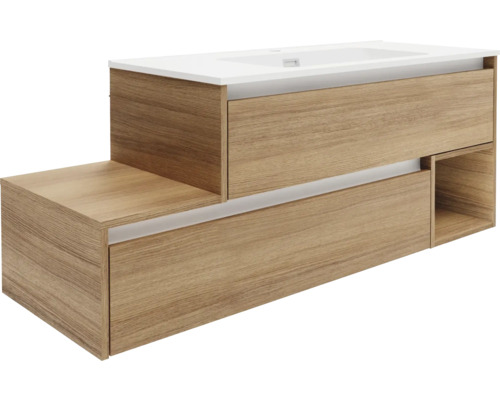 Meuble sous-lavabo avec tiroirs et espace de rangement