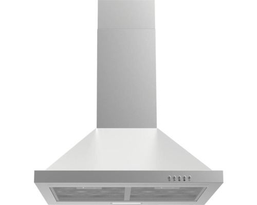 PKM 6090V Wandhaube BxT 60 cm x 50 cm silber Dunstabzugshaube aus Edelstahl