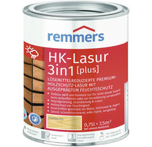 Remmers HK-Lasur 3en1 lasure de protection du bois, à faible teneur en solvants, contenance 0,75 litre