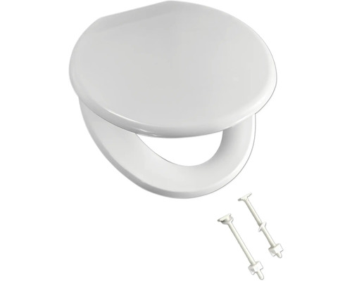 Abattant WC form&style Thun Uni Avec système d'abaissement automatique MTC9808A Abattant de WC avec matériel de fixation
