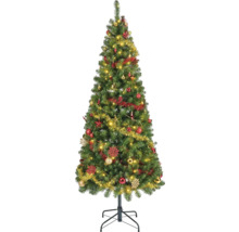 Arbre de Noël décoré avec des boules de Noël, des guirlandes et des lumières
