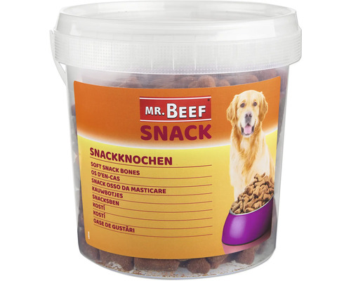 Friandises pour chiens Mr. Beef Os à bacon 900 g Mr. Beef Snack Os à ronger pour chiens en seau