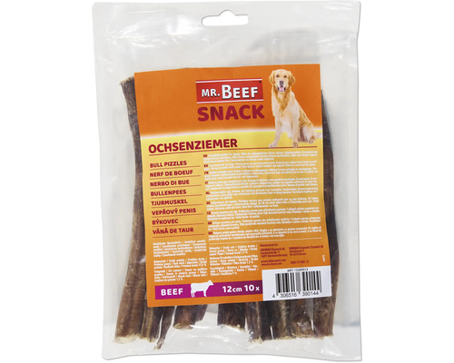 En-cas pour chiens Mr. Beef nerf de bœuf env. 12 cm 10 pièces friandises à mâcher En-cas pour chiens Mr. Beef nerf de bœuf env. 12 cm 10 pièces friandises à mâcher