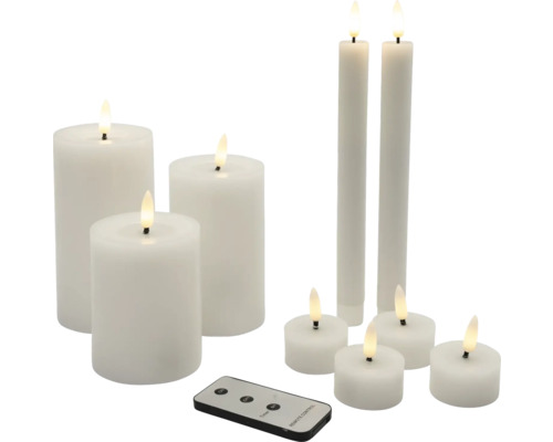 Lot de bougies LED blanc Ensemble de bougies LED avec télécommande